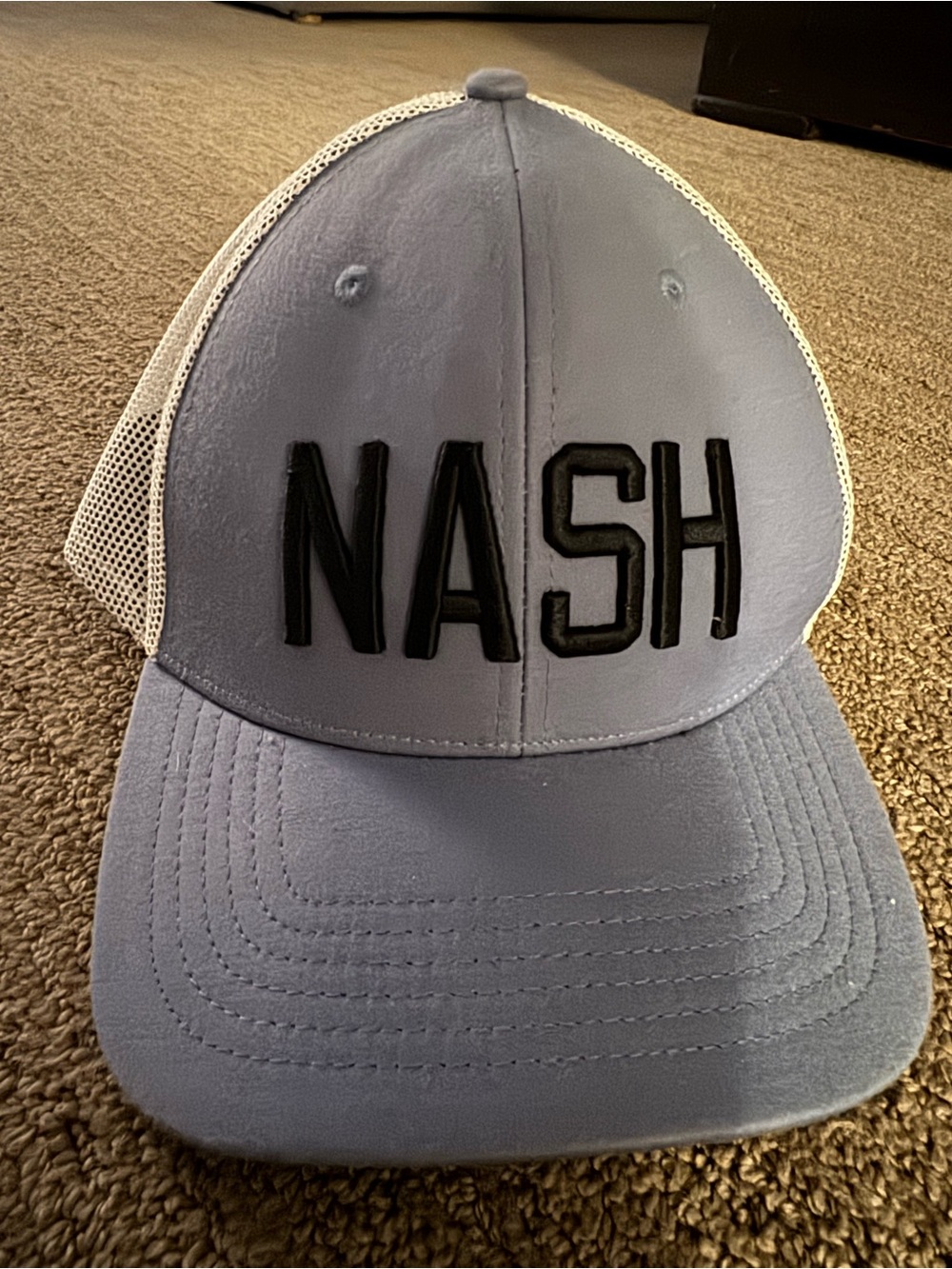 NASH Mesh-Back Trucker Hat in Light Blue - Picture 3 of 3